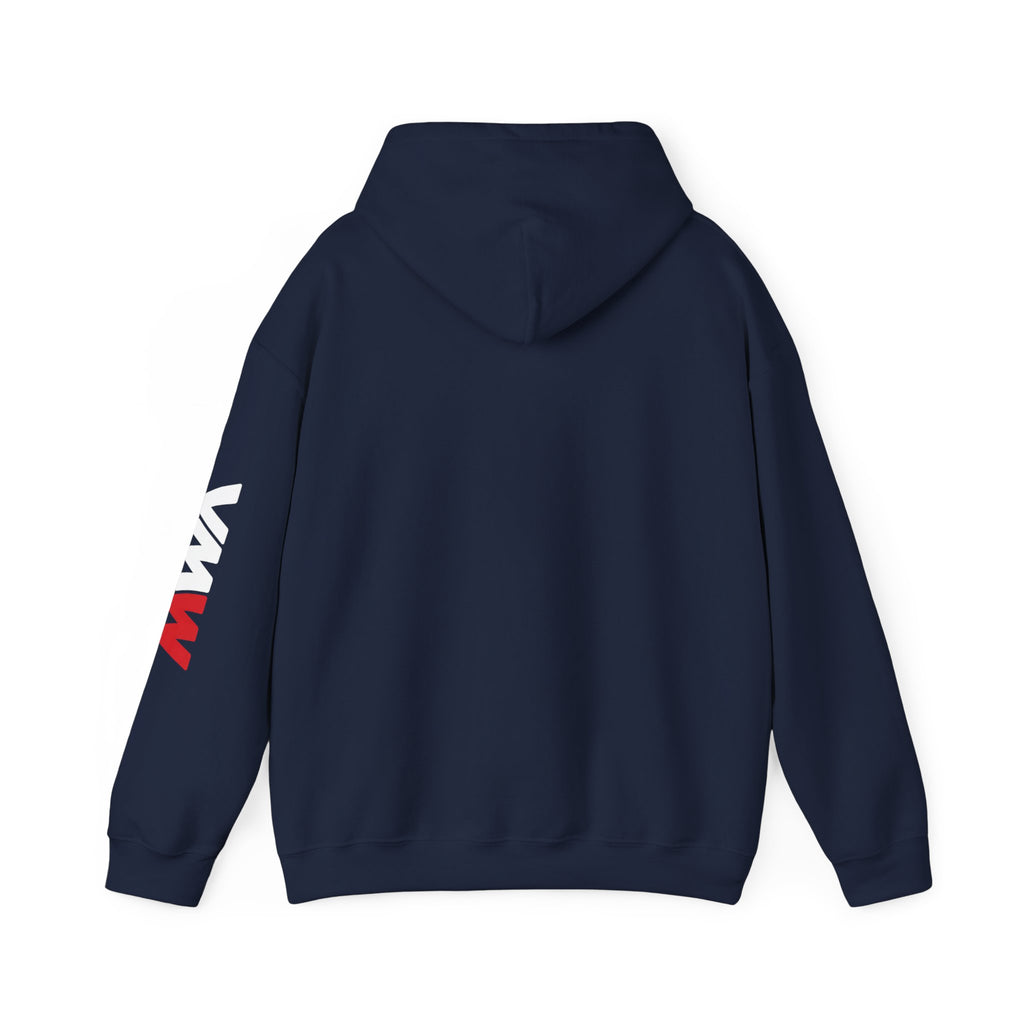 Race Car Hoodie — Retro Porsche Rally Rothmans Livery Style Motorsport Graphic Pullover