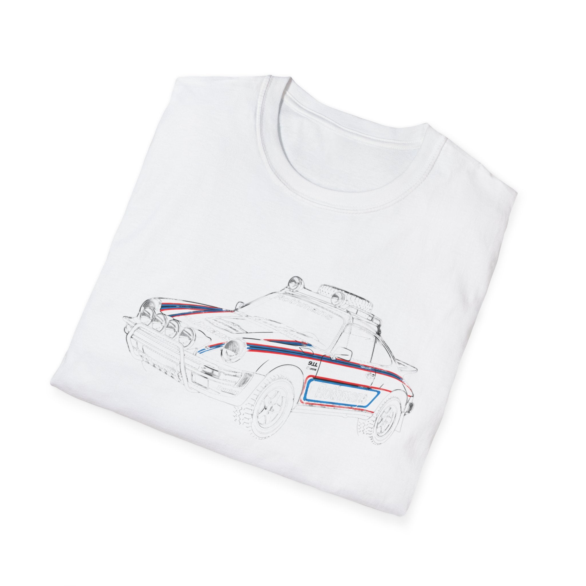 Vintage Porsche Rally Car, Martini Racing inspired Livery
