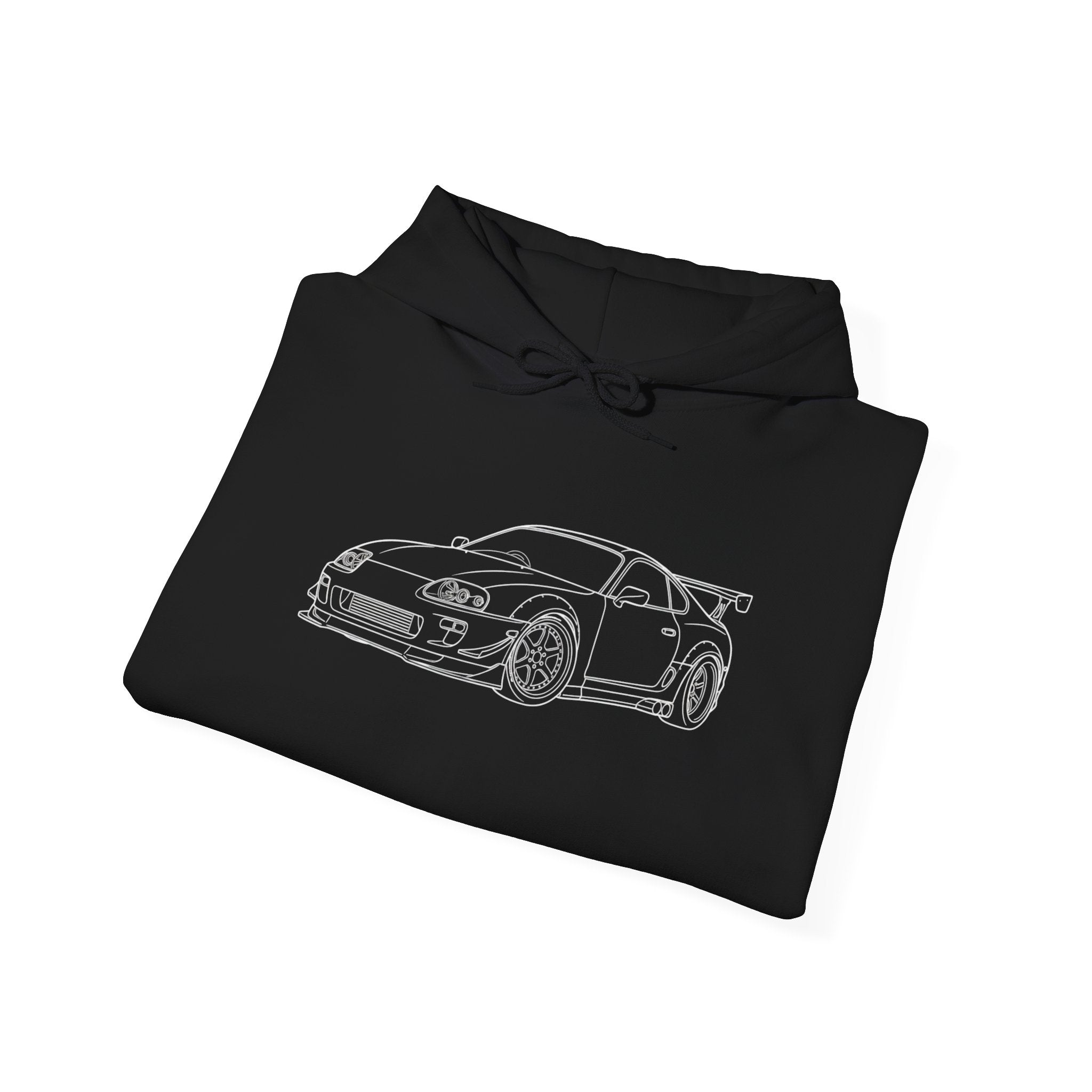 Vintage Gen 4 Toyota Supra Outline Hoodie — JDM Car Sweatshirt