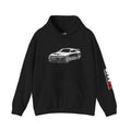 R32 Skyline Graphic Hoodie — JDM Car Pullover with Sleeve Logo