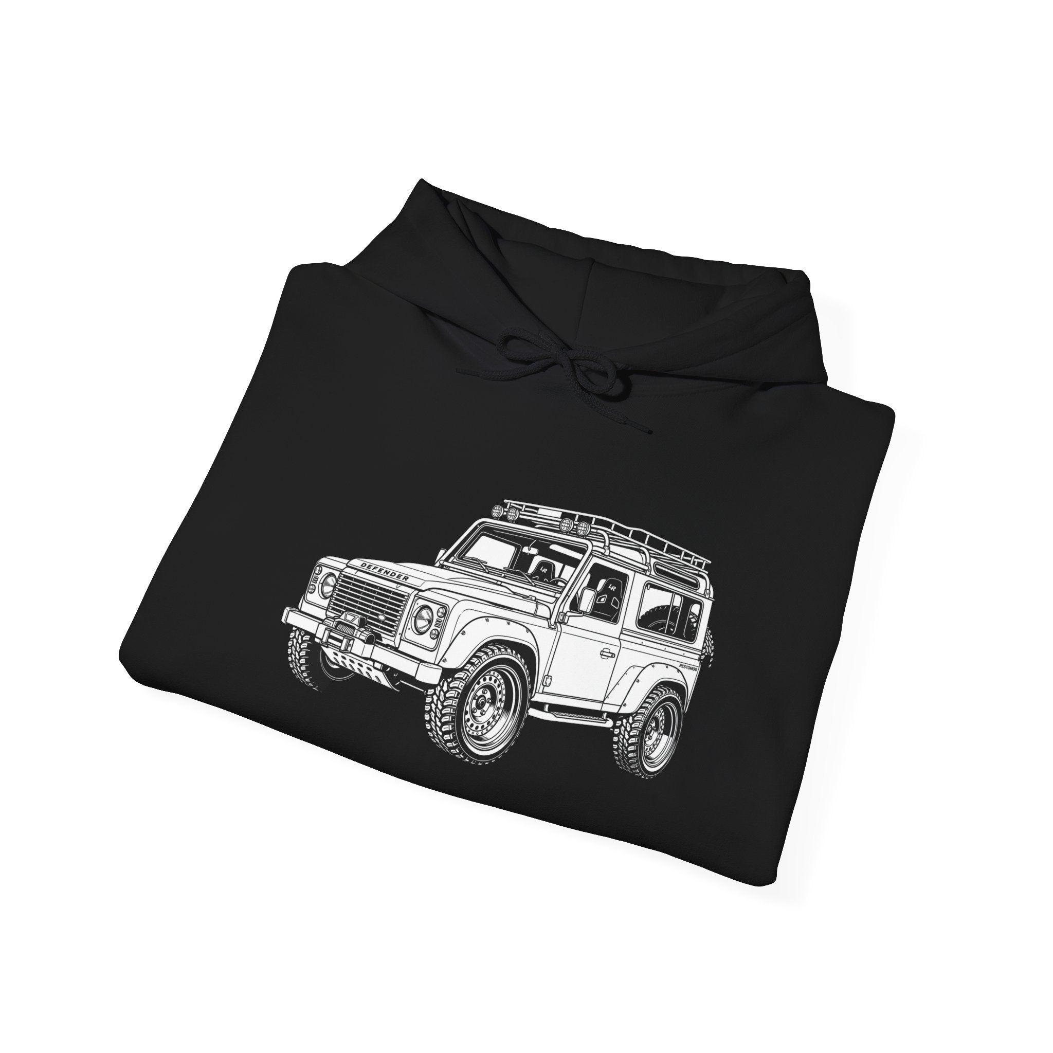 Land Rover Defender Hoodie — Vintage SUV Graphic Pullover