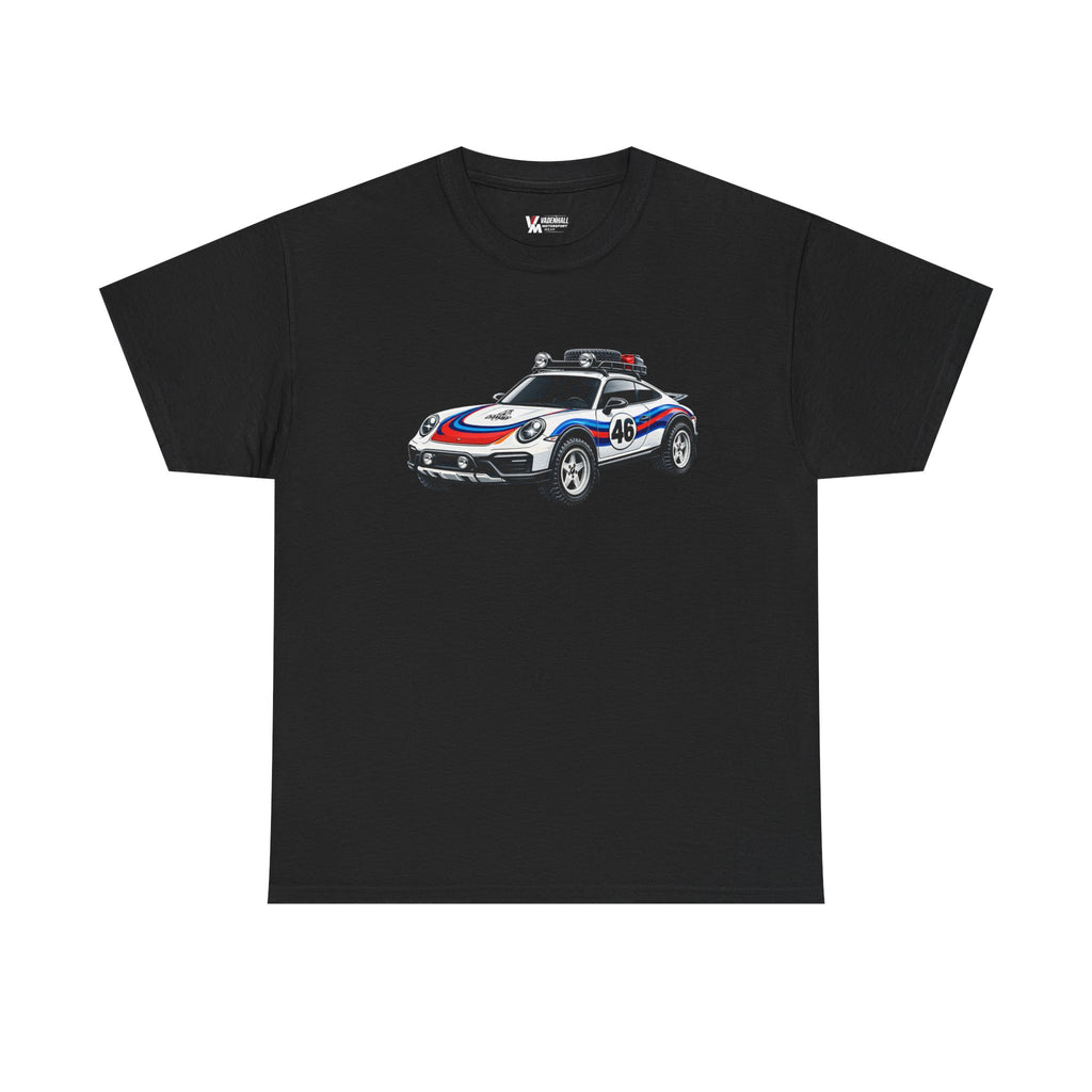 Racing Porsche 911 "Dakar" — Retro Rally Car Graphic Shirt