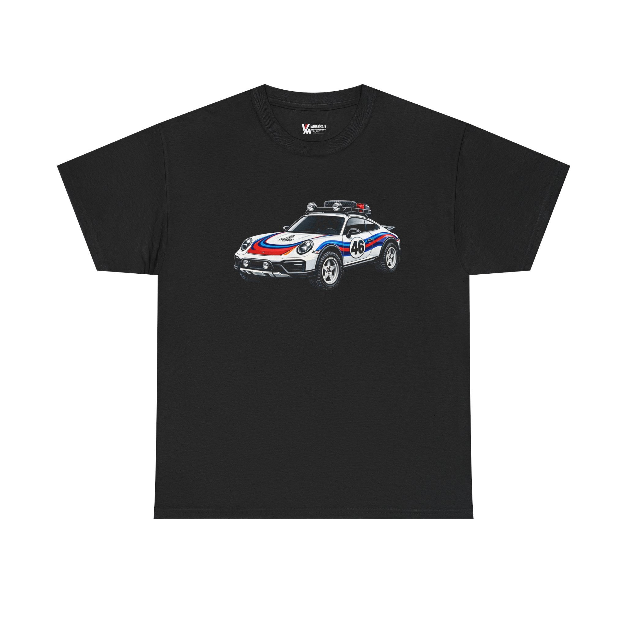 Racing Porsche 911 "Dakar" — Retro Rally Car Graphic Shirt